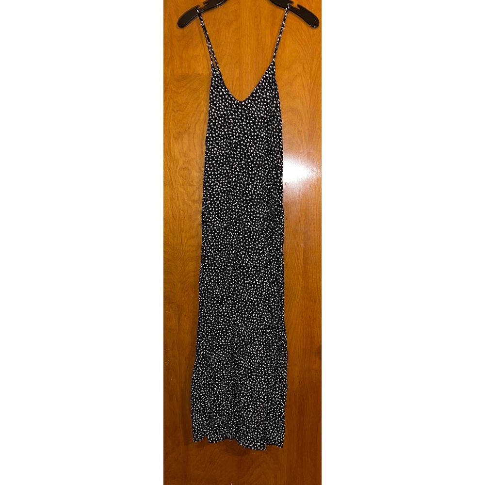 Black with white dots maxi dress